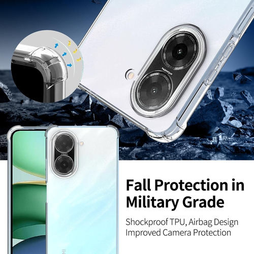 For Redmi A5 4g / Xiaomi Poco C71 Funda Silicona Rudo Uso Transparente