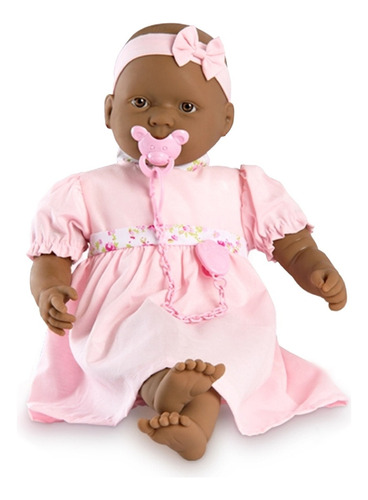 Boneca Bebê Real Negra Baby By Roma - 48cm - Roma Brinquedos