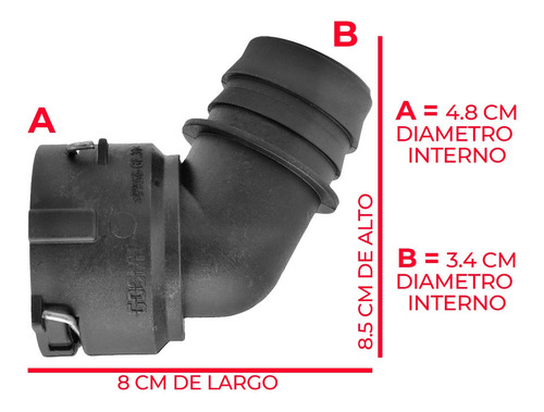 Conector Manguera Radiador Inferior Cruze 1.4 2011 2016 Codo