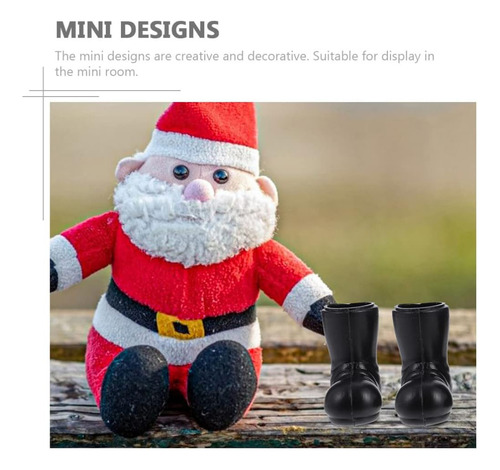 Toddmomy Botas En Miniatura 3 Pares Mini Botas De Papá Noel