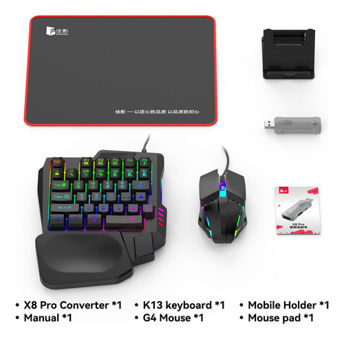 Teclado Y Ratón Para Juegos De Teléfono Teclado Con Reposamu