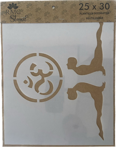 Plantilla Stencil Hindu Yoga Pareja Mandala 25 X 30