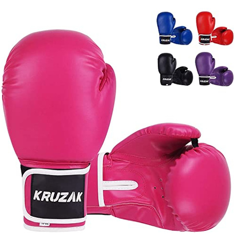 Kruzak Unisex Plain Boxing Gloves For Sparring, Kickboxing,