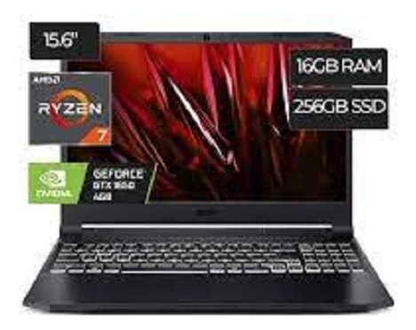 Laptop Acer  An515-45-r1jf R7 5800h 16gb 256gb Ssd