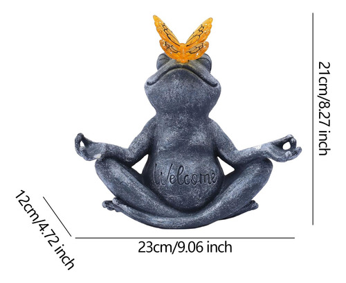 Frog Statue Solar Decor Creative Waterproof Resin