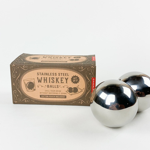 Enfriadores De Acero Para Whisky Color Plateado