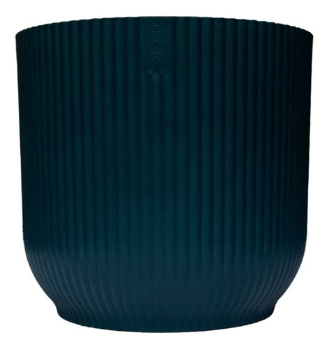 Vaso Cachepot Siena Azul Petroleo 16x14cm West Garden Cor Azul-petróleo