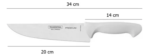 Cuchilla Cuchillo Tramontina Cocina Profesional Premium N° 8 Color Blanco -  $ 21.692