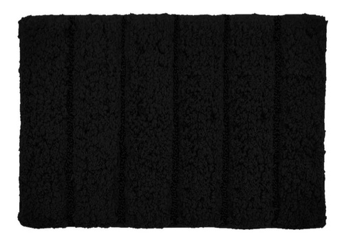 Alfombra Para Baño Cotton Touch Suave Negro 40x60 Vip