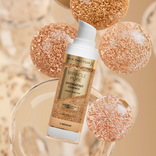 Base de maquillaje líquida Max Factor Miracle Pure Miracle Pure Hydratint Essence Skin Tint tono light - medium