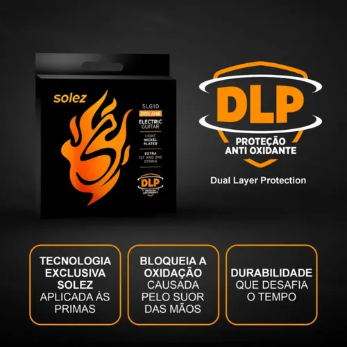 Encordoamento Solez Double Pack para Guitarra elétrica 010 níquel