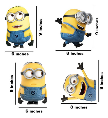 Calcomanías Pared Despegables De Minions Despicable Me
