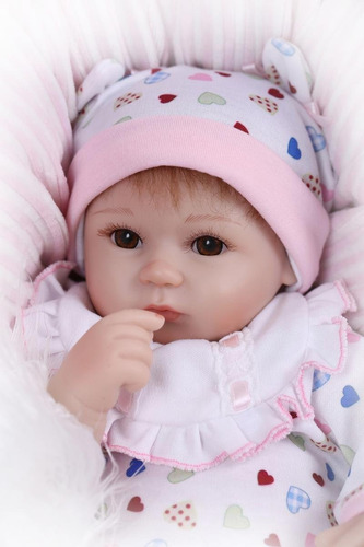 Pinky 42cm 17 Pulgadas Lovely Realistic Reborn Baby Doll