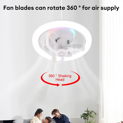 Lámpara De Ventilador De Techo Led Superbrillante For Inter