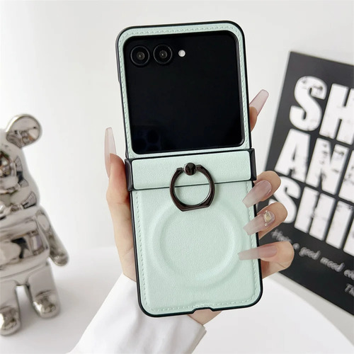 Funda Magnética De Piel Para Motorola Razr 50 40 Ultra Para Carga Inalámbrica, Funda Protectora Con Bisagra