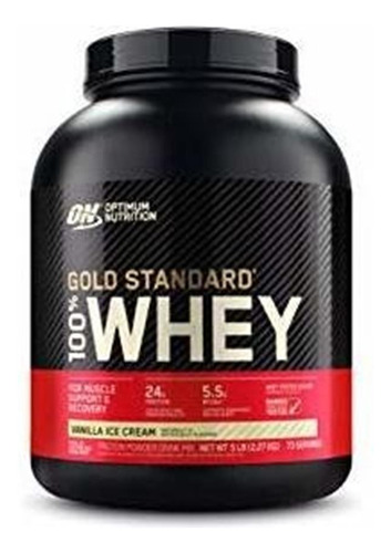 Whey Optimum Nutrition Estandar 100% Proteina Vainilla 5 Lb