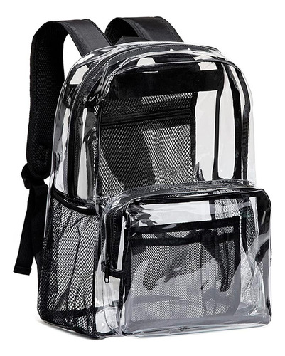 Mochila Urbana Gadnic Transparente Negra Resistente