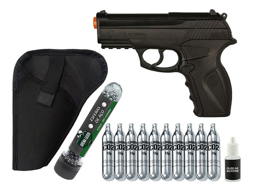 Rossi C11 Pistola Airgun 6mm + Kit Recarga + Kit Proteção