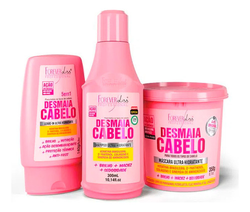 Kit Desmaia Cabelo Anti Frizz E Volume Forever Liss