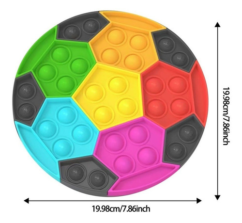Popit Pop It Pelota De Fútbol Arcoiris Grande Xl Ltf Shop