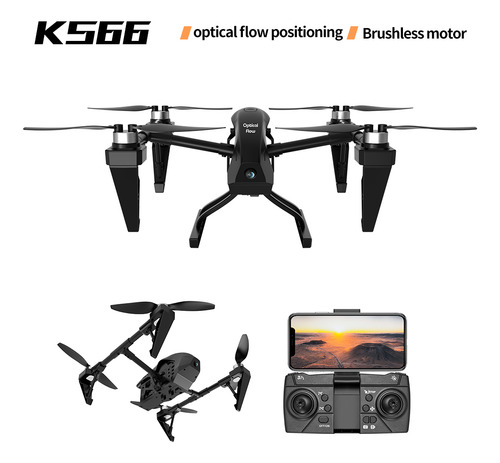 Dron Ks66 Wifi Fpv De 2.4 G Con Cámara 4k Hd, Vuelo Dual De