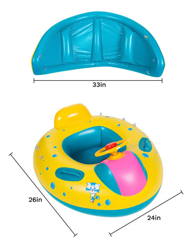 Boia De Piscina Para Crianças, Boia Fofa Com Cobertura