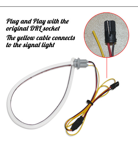 Tira De Luz Led Drl De Doble Color Para Honda Accord 2013-20