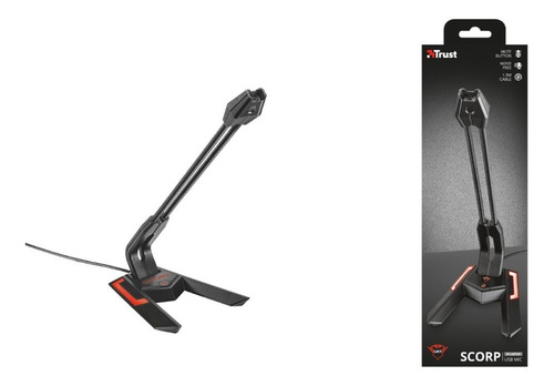 Imagen 3 de 4 de Microfono Para Pc Trust Gxt210 Scorp Usb Con Base Cable 1.5m