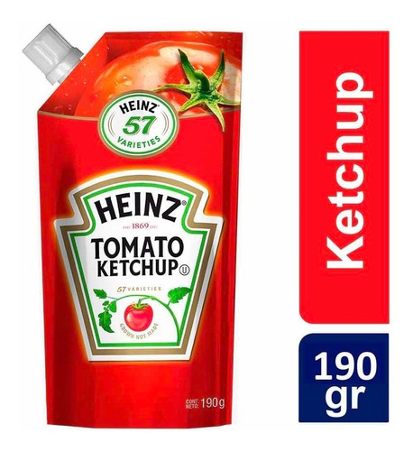 ! Ketchup Heinz Doypack 190g Tomate Original Importado