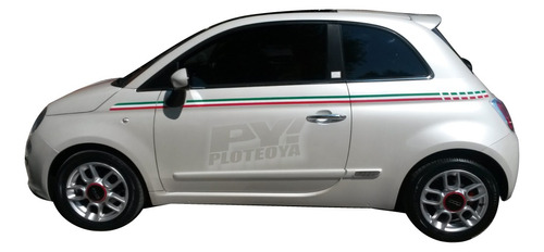 Calco Franja Fiat 500 Edicion  90 Aniversario + Techo Capot