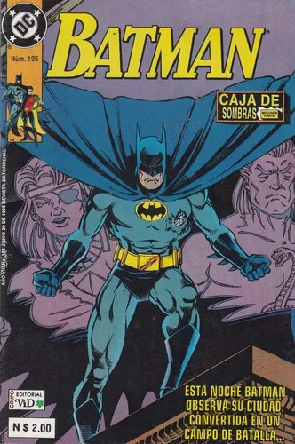 Cómic Batman 195 1995 Historieta Antigüedad Vid Revista Toys