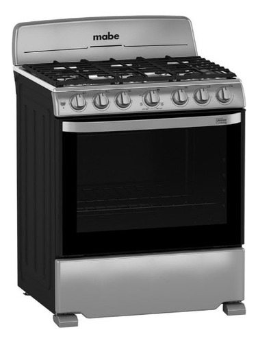 Estufa Mabe De Piso 76.6 Cm 6 Quemadores De Gas Lp Color Negro