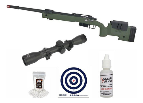 Rifle Airsoft Sniper M40 A5 Vsr10 Sa-s03+ Luneta 4x32 +itens