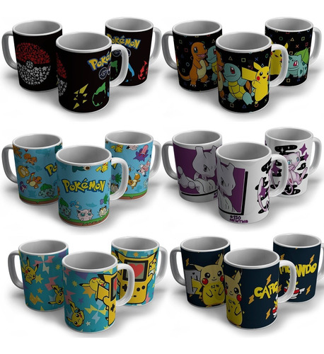 40 Vectores Para Sublimar Tazas Pokemon Pikachu