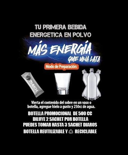 30 Bebidas Enérgicas 180mg Cafeína 500mg Taurina Vitaminas