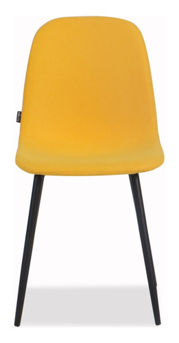 Interimobel: 2 Silla Eames Tapizada Vintage / /sarabinegra Color de la estructura de la silla Negro Color del asiento Mostaza