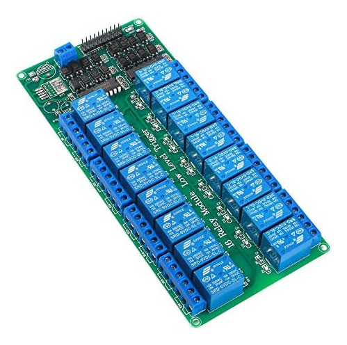 Alamscn Módulo De Relé De 16 Canales Cc 5v Con Placa De De