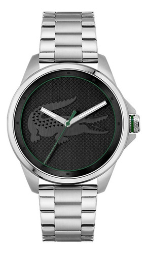 Reloj Metal Con Relieve Cocodrilo Para Hombre