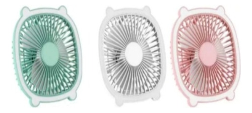 Ventilador De Mesa Recargable Con Luz Led 49.53 Cm Agua Blanco Plástico 3