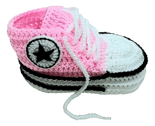 Zapatillas Tejida A Crochet Para Bebé De 0 A 4 Meses Aprox 