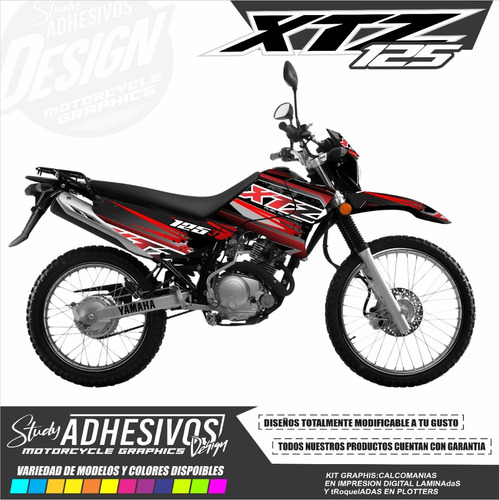 Calcomanias Yamaha Xtz 125 Personalizadas Kit De Stickers