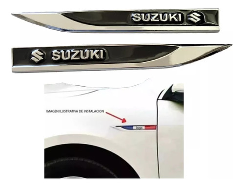 Emblemas Espadines Negros Adheribles Suzuki Vitara 1991