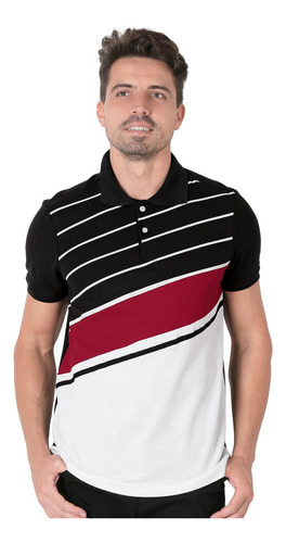 Playera Moda Polo Hombre Negro Stfashion 71604800