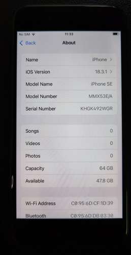 Apple Iphone Se 3 (3a Generación, 64 Gb) - Azul Mdm Bypass Azul Oscuro