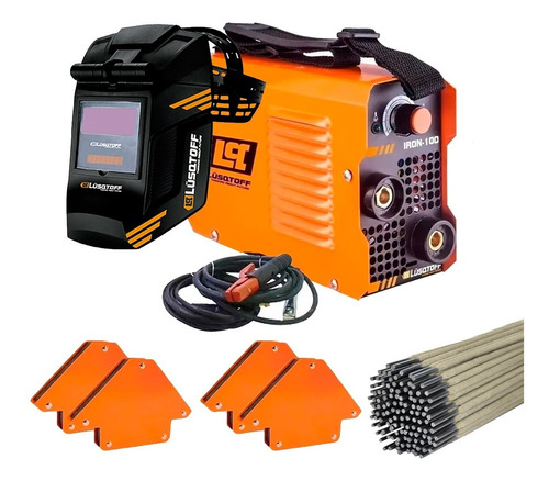 Imagen 1 de 9 de Soldadora Inverter Lusqtoff Iron100 Masc+4soport+electrodos