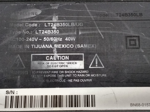 Pedestal Base Samsung T24b350lb Bn63-09008a *usado