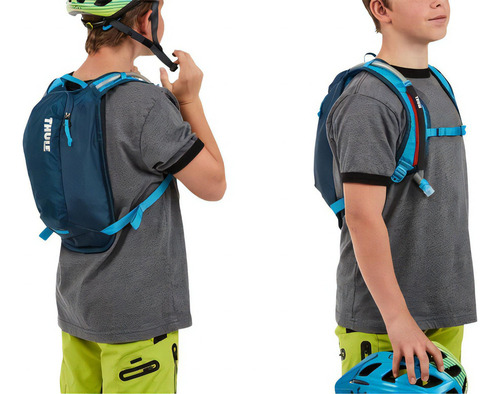 Mochila De Hidratação Thule Uptake Para Jovens & Crianças Cor Azul Desenho Do Tecido Liso