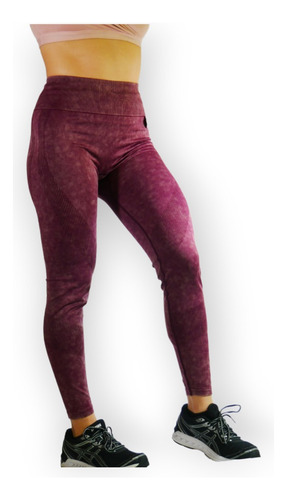 Calzas Deportivas Mujer Pink Leggings Gym Lilac