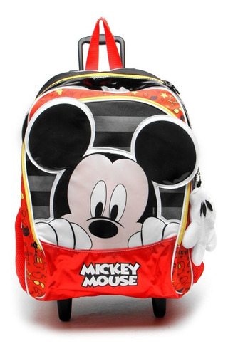 Mochila Infantil Mickey Mouse 17y Rodinhas Grande Sestini