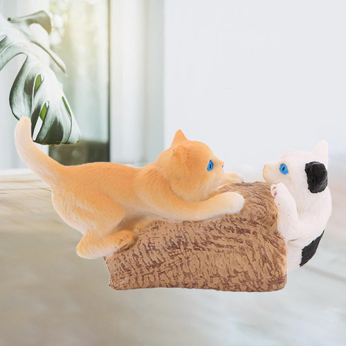 Mini Modelos De Animales, Colección De Gato Jugando